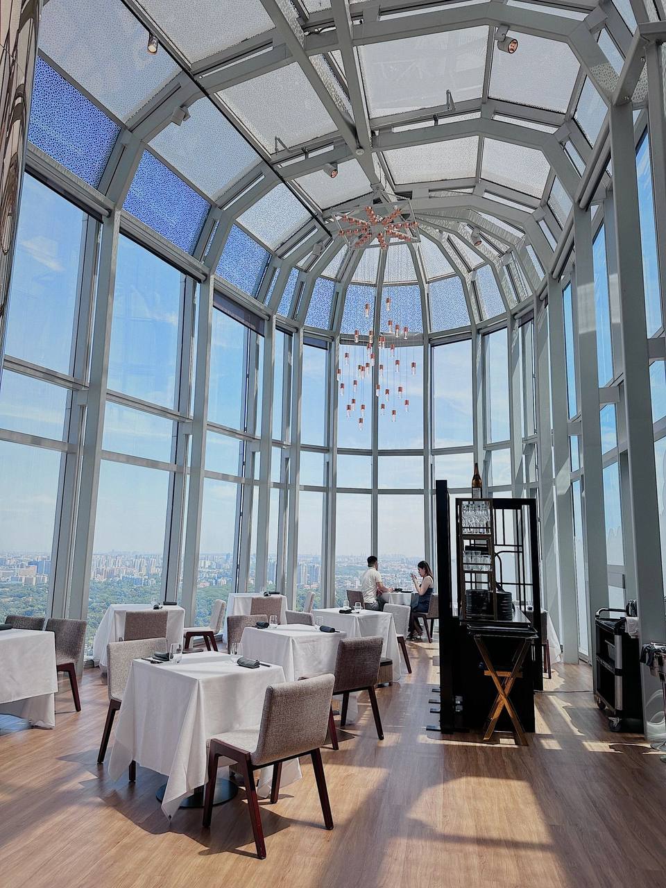 #新加坡 ?? #美食 #美女  ??超出片空中餐厅FLNT||Orchard ION SKY 55楼 ? 55-01 Orchard Turn, Orchard, Singapore 237973