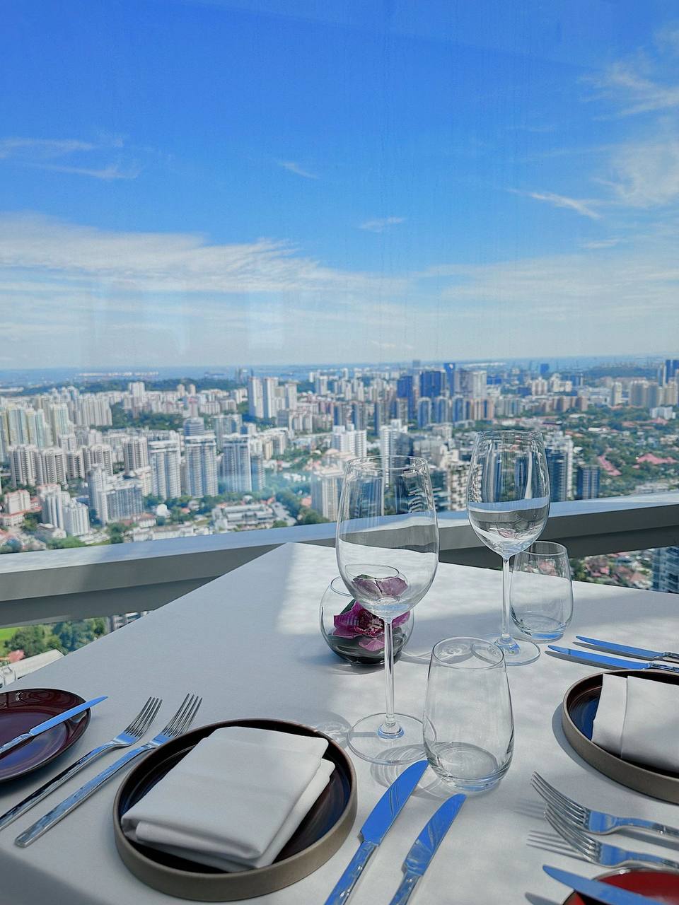 #新加坡 ?? #美食 #美女  ??超出片空中餐厅FLNT||Orchard ION SKY 55楼 ? 55-01 Orchard Turn, Orchard, Singapore 237973